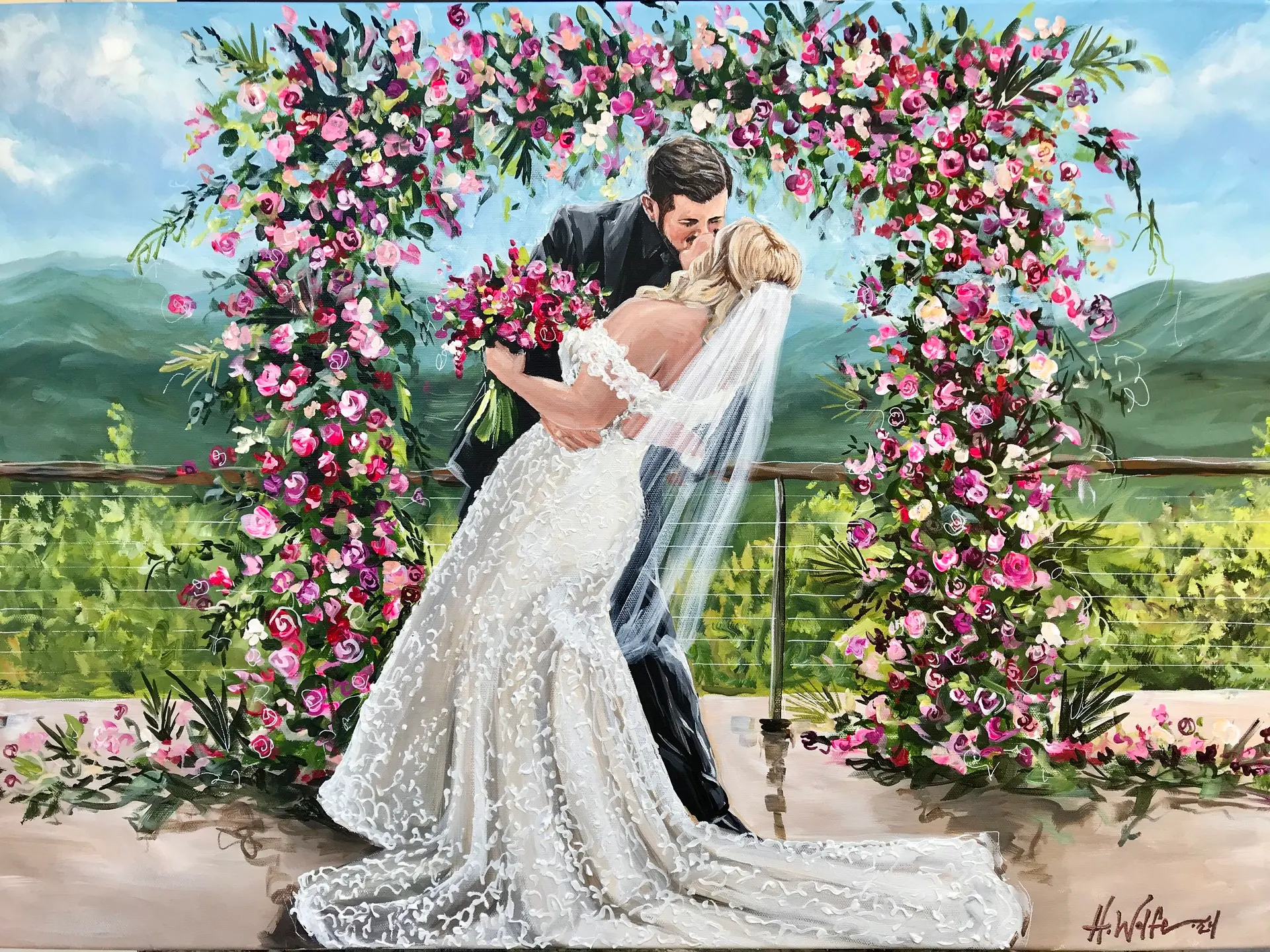 Painting at The Magnolia Venue
