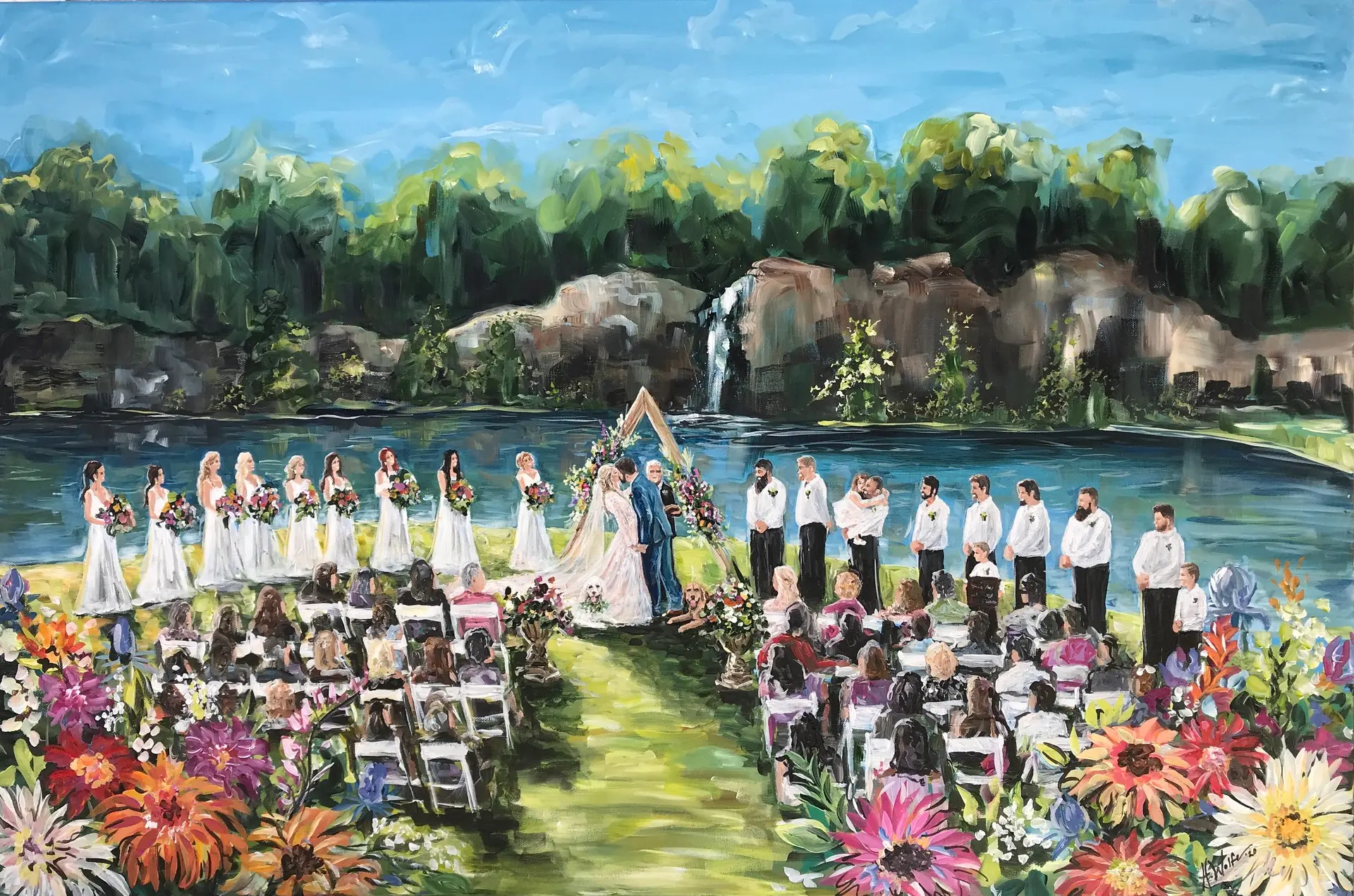 Painting + Live Performance at Waterstone