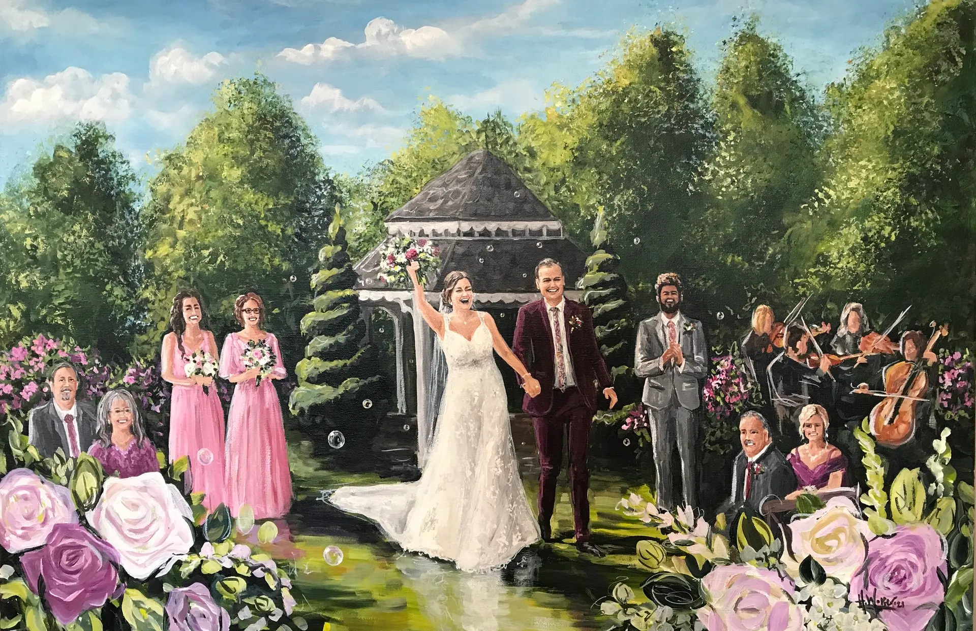 Painting + Live Performance at Dara's Garden