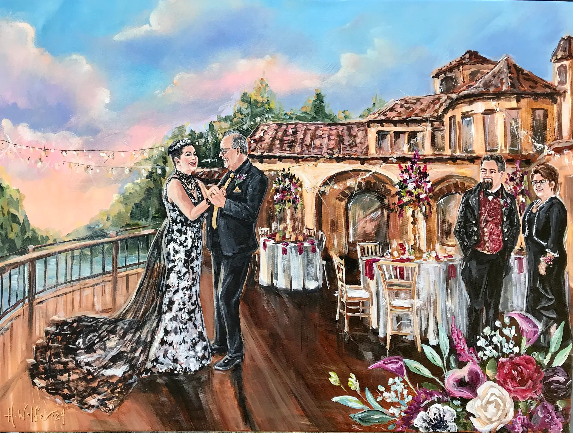 Painting + Live Performance at Bella Collina Mansion